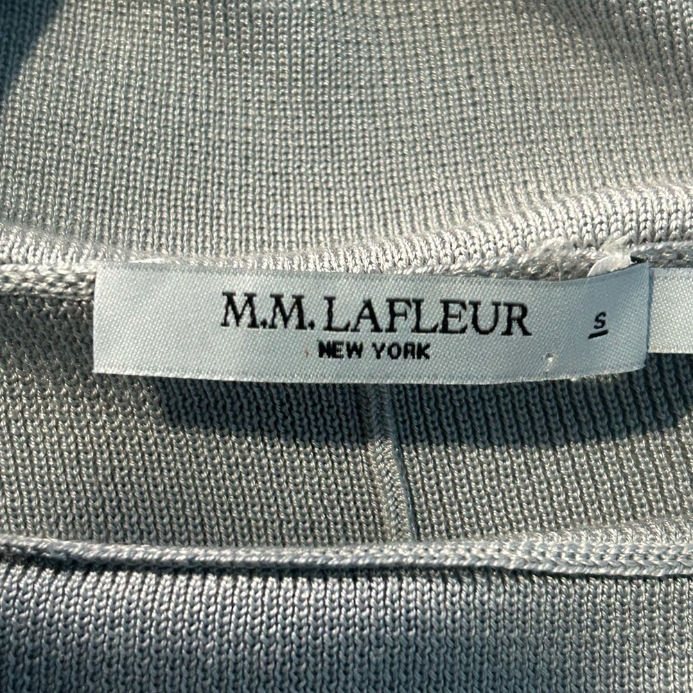 MM Lafleur The Lalita Dress Silver Gray Silk Jersey Knit Midi Slit Dress Small - Picture 6 of 9